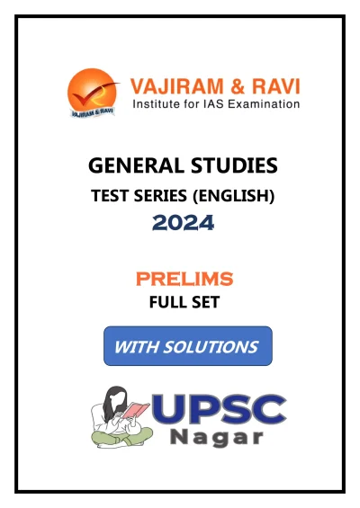 Vajiram and Ravi Test Series 2024 | PRELIMS